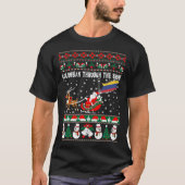 Colombiaan door de sneeuw Ugly met kerstkledij T-shirt (Voorkant)
