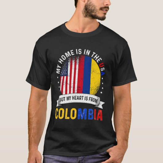 Colombiaans-Amerikaans Patriot Heart komt uit Colo T-shirt (Voorkant)