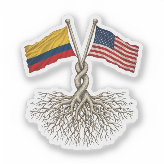 Colombiaans - Amerikaans Sticker (Voorkant)