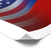 Colombiaans-Amerikaanse drijvende-vlagbanner Poster (Hoek)