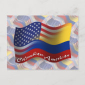 Colombiaans-Amerikaanse golfvlag Briefkaart (Voorkant)