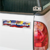 Colombiaans-Amerikaanse golfvlag Bumpersticker (Op Truck)