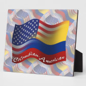 Colombiaans-Amerikaanse golfvlag Fotoplaat (Zijkant)