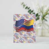 Colombiaans-Amerikaanse golfvlag Kaart (Staand voorkant)