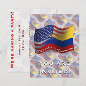 Colombiaans-Amerikaanse golfvlag Kaart (Voorkant / Achterkant)