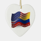 Colombiaans-Amerikaanse golfvlag Keramisch Ornament (Rechts)