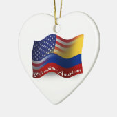 Colombiaans-Amerikaanse golfvlag Keramisch Ornament (Links)