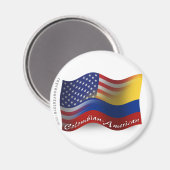 Colombiaans-Amerikaanse golfvlag Magneet (Voorkant / Achterkant)