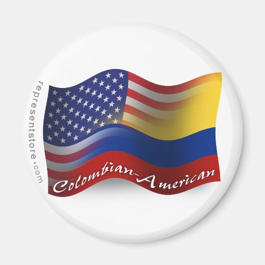 Colombiaans-Amerikaanse golfvlag Magneet (Voorkant)