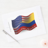 Colombiaans-Amerikaanse golfvlag Rechthoekige Sticker (Envelop)