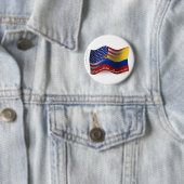 Colombiaans-Amerikaanse golfvlag Ronde Button 5,7 Cm (In situ)