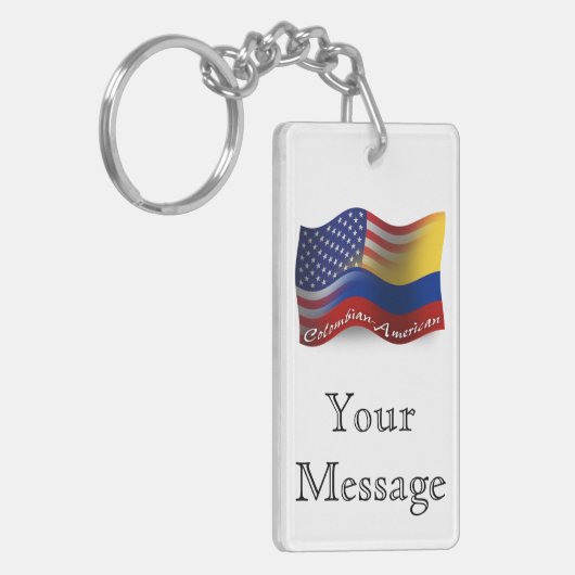 Colombiaans-Amerikaanse golfvlag Sleutelhanger (Voorkant Links)