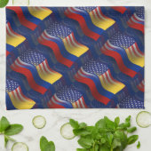 Colombiaans-Amerikaanse golfvlag Theedoek (Gevouwen)