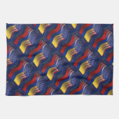 Colombiaans-Amerikaanse golfvlag Theedoek (Horizontaal)