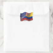 Colombiaans-Amerikaanse golfvlag Vierkante Sticker (Tas)