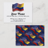 Colombiaans-Amerikaanse golfvlag Visitekaartje (Voorkant / Achterkant)