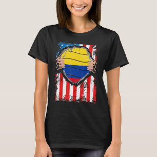 Colombiaans-Amerikaanse Grown Patriot Colombia Fla T-shirt