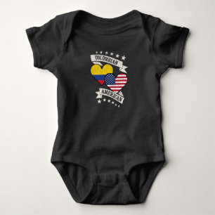 Colombiaans Amerikaanse Hart Vlaggen Colombia Amer Romper