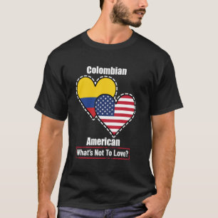 Colombiaans Amerikaanse Hartenvlaggen Wat is er ni T-shirt