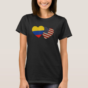 Colombiaans-Amerikaanse paardehartliefdesvlag Vale T-shirt