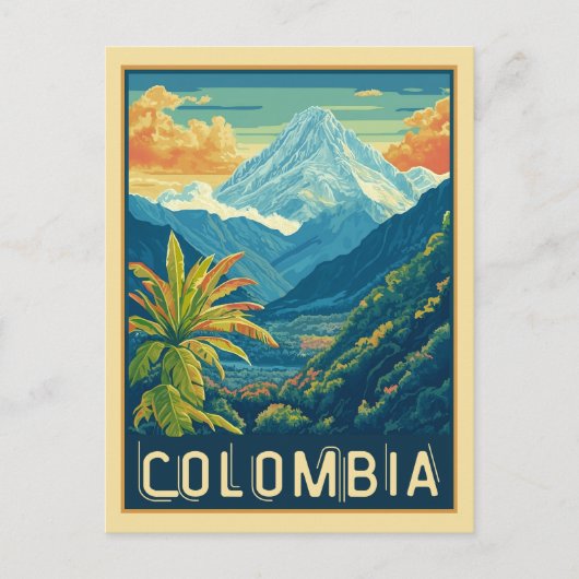 Colombiaans berglandschap briefkaart (Voorkant)
