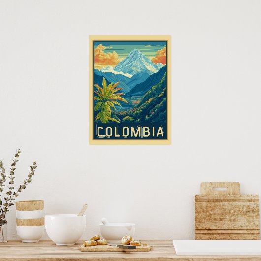 Colombiaans berglandschap poster (Keuken)
