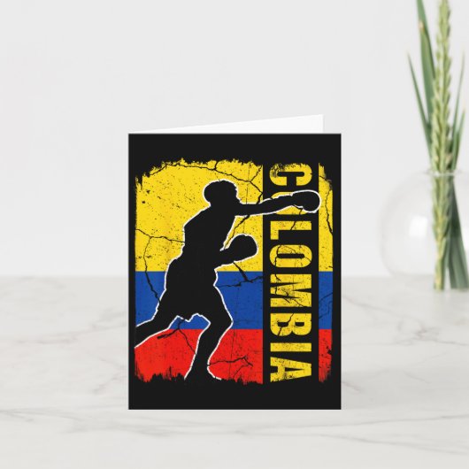 Colombiaans boxingteam Colombiaanse vlagboxinghand Kaart (Voorkant)