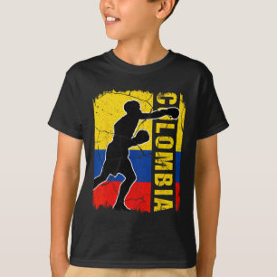 Colombiaans boxingteam Colombiaanse vlagboxinghand T-shirt