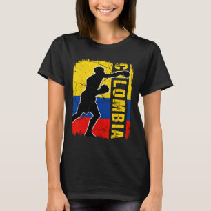 Colombiaans boxingteam Colombiaanse vlagboxinghand T-shirt