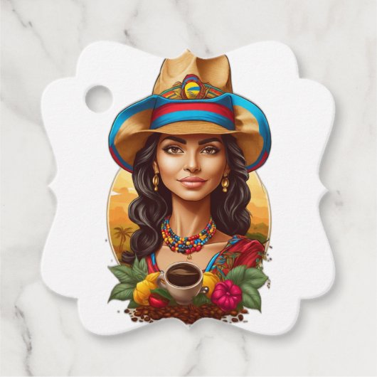 Colombiaans Brewscape: unieke koffie-infused Bedankjes Labels (Voorkant)