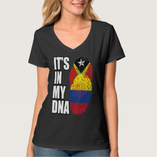 Colombiaans en Timorese Mix DNA-vlagerfgoed T-shirt
