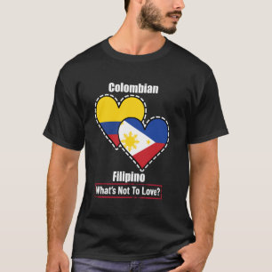 Colombiaans Filipijns Hart Vlaggen Wat Is Er Niet T-shirt