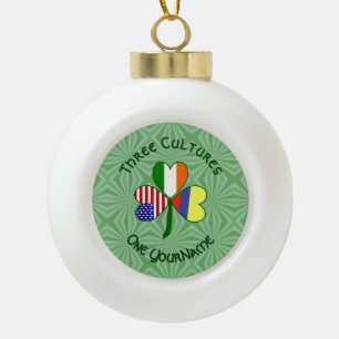 Colombiaans Iers Amerikaanse Vlag Klavertjevier Pe Keramische Bal Ornament