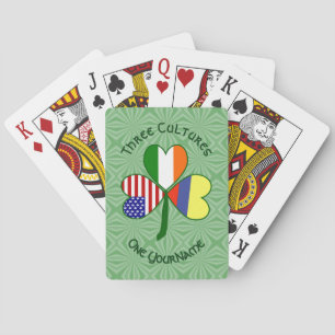 Colombiaans Iers VS Klavervlag Personaliseer Tekst Pokerkaarten