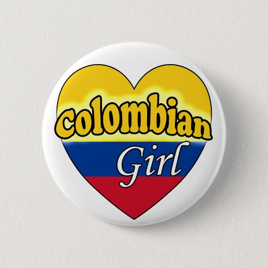 Colombiaans meisje ronde button 5,7 cm (Voorkant)