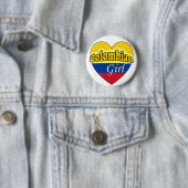 Colombiaans meisje ronde button 5,7 cm (In situ)