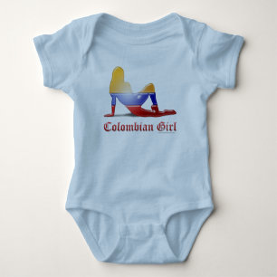 Colombiaans meisje Silhouette vlag Romper
