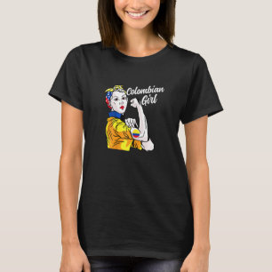 Colombiaans Meisje Vlag Van Columbia Cultuur Erfgo T-shirt