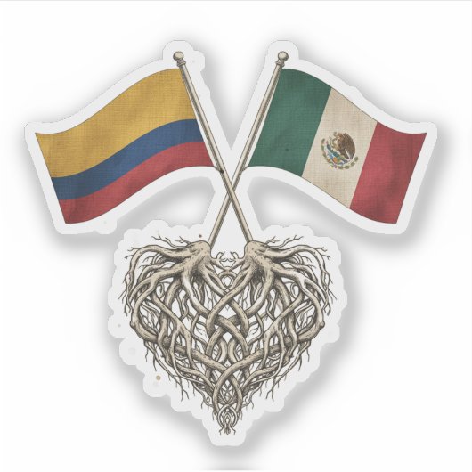 Colombiaans-Mexicaans Sticker (Voorkant)