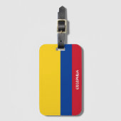 Colombiaans nationaal vlagpatriottisch bagagelabel (Voorkant (verticaal))