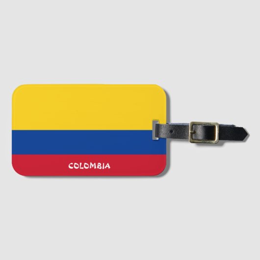 Colombiaans nationaal vlagpatriottisch bagagelabel (Voorkant (horizontaal))