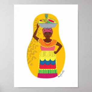 Colombiaans, Palnasera Cartagena Matryoshka Poster
