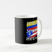 Colombiaans Puerto Rican Pride Heritage Funny Gift Koffiemok (Voorkant rechts)