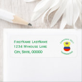 Colombiaanse Abuelita Angel voor Kerstmis Etiket (Insitu)