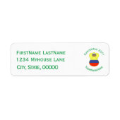 Colombiaanse Abuelita Angel voor Kerstmis Etiket (Voorkant)