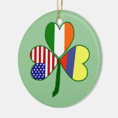 Colombiaanse achtergrond Shamrock Green Keramisch Ornament (Links)