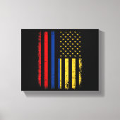Colombiaanse Amerikaanse vlag Colombiaanse roots C Canvas Afdruk (Voorkant)