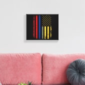 Colombiaanse Amerikaanse vlag Colombiaanse roots C Canvas Afdruk (Insitu (Woonkamer))