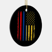 Colombiaanse Amerikaanse vlag Colombiaanse roots C Keramisch Ornament (Rechts)