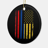 Colombiaanse Amerikaanse vlag Colombiaanse roots C Keramisch Ornament (Links)